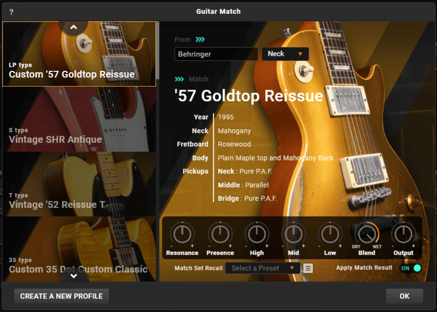 Positive Grid Bias FX 2 Review guitar match