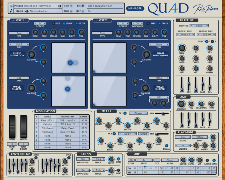 Rob Papen QUAD Review main plugin image