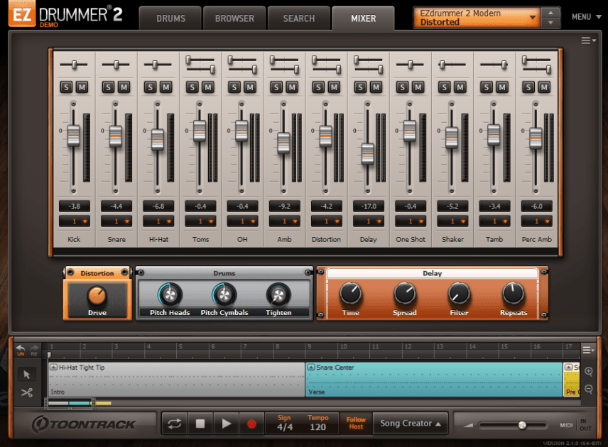 Toontrack EZdrummer 2 Mixer